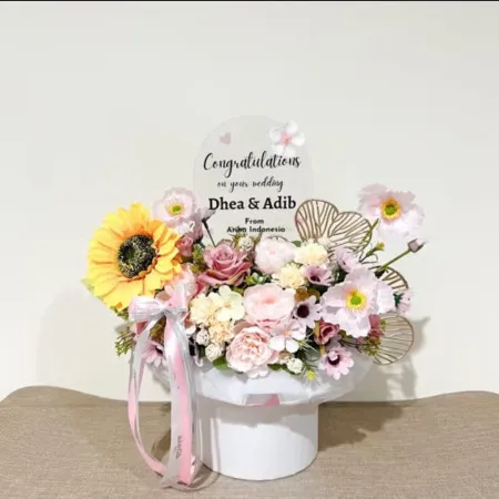 Bloom Box Akrilik Ucapan Wedding Kepulauan Selayar